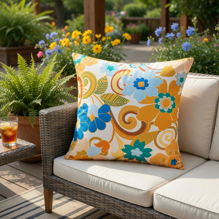Water-Resistant Floral Scatter Cushions Outdoor Garden & Patio Furniture Pillows