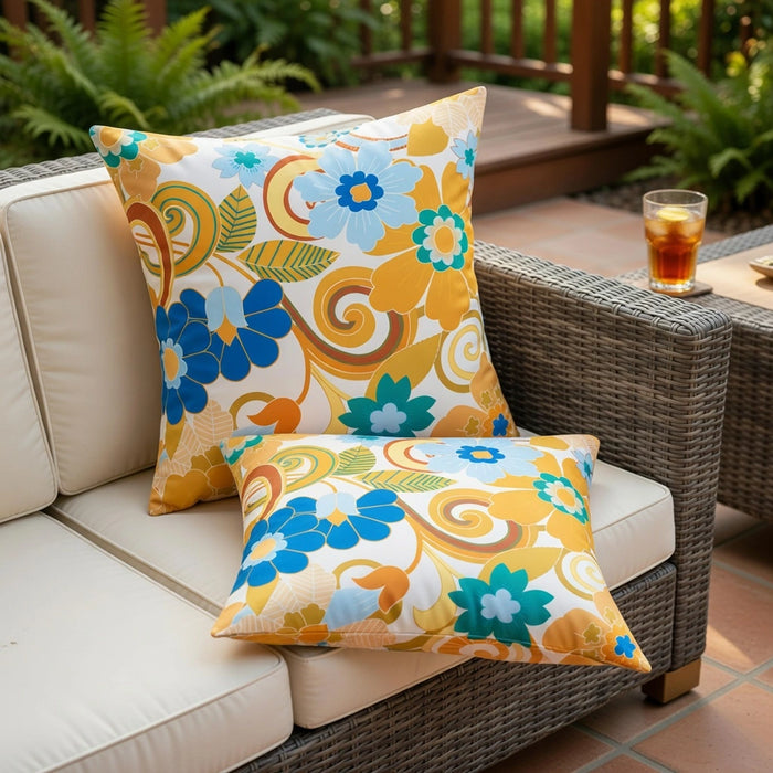 Water-Resistant Floral Scatter Cushions Outdoor Garden & Patio Furniture Pillows