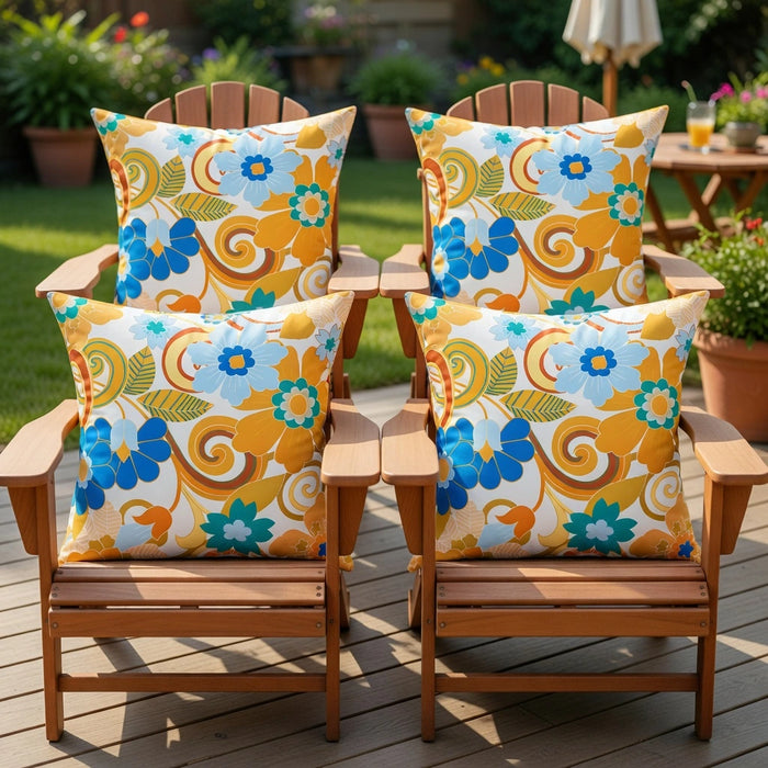 Water-Resistant Floral Scatter Cushions Outdoor Garden & Patio Furniture Pillows