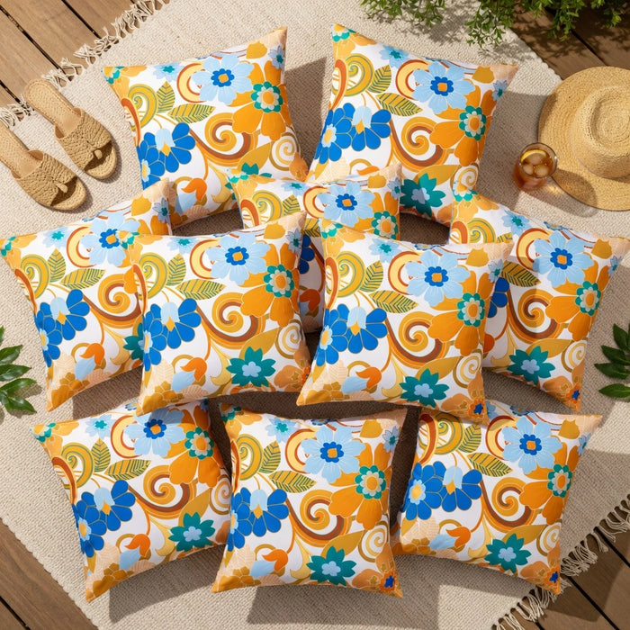 Water-Resistant Floral Scatter Cushions Outdoor Garden & Patio Furniture Pillows