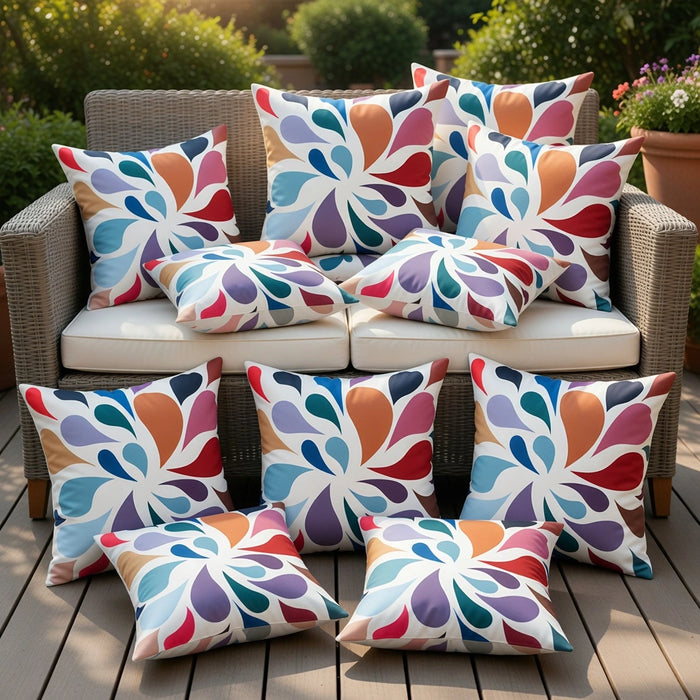 Water-Resistant Floral Scatter Cushions Outdoor Garden & Patio Furniture Pillows
