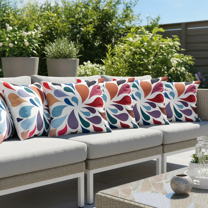 Water-Resistant Floral Scatter Cushions Outdoor Garden & Patio Furniture Pillows