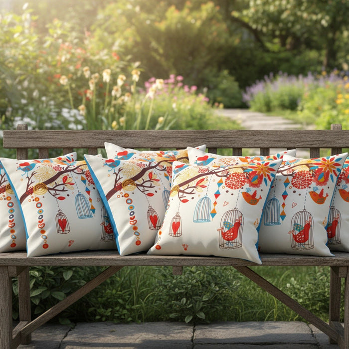 Water-Resistant Floral Scatter Cushions Outdoor Garden & Patio Furniture Pillows