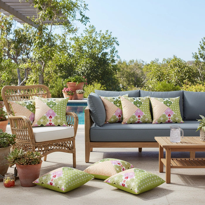 Water-Resistant Floral Scatter Cushions Outdoor Garden & Patio Furniture Pillows