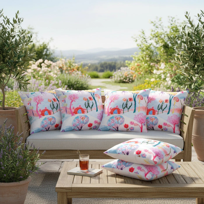 Water-Resistant Floral Scatter Cushions Outdoor Garden & Patio Furniture Pillows