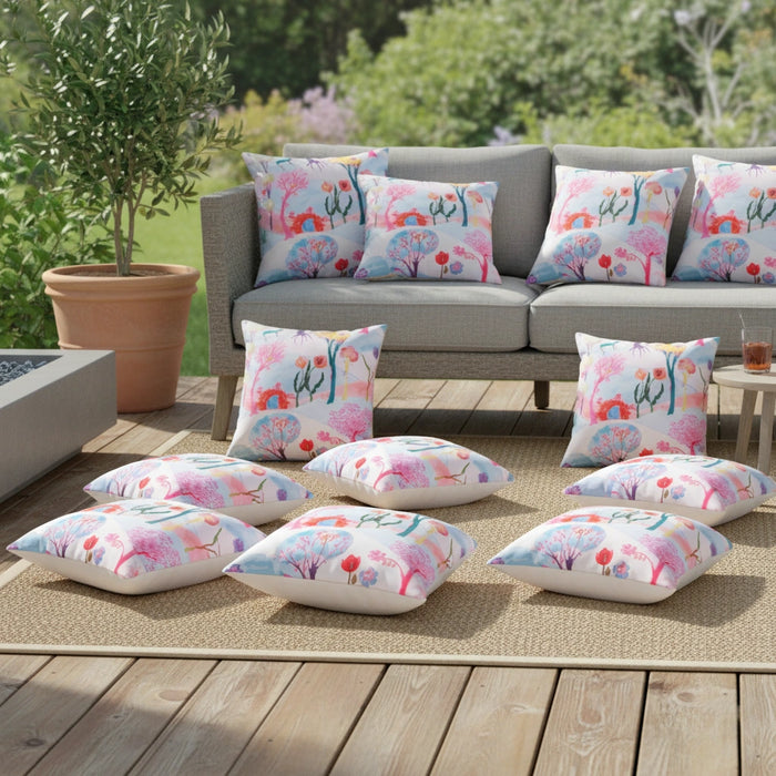 Water-Resistant Floral Scatter Cushions Outdoor Garden & Patio Furniture Pillows