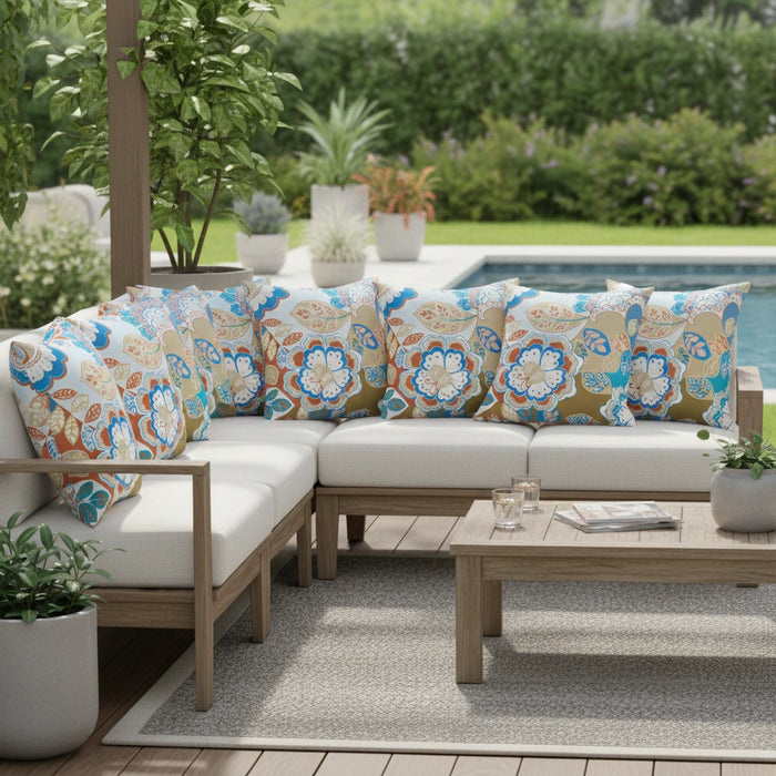 Water-Resistant Floral Scatter Cushions Outdoor Garden & Patio Furniture Pillows
