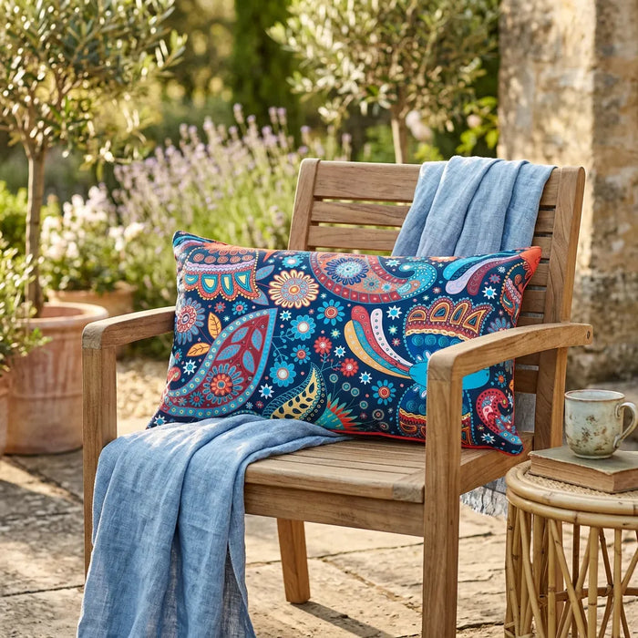 Chennai Print Outdoor Scatter Cushions Garden Decorative Square Pillows Water Resistant