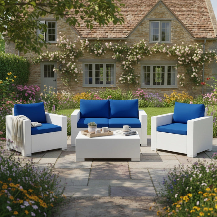 Outdoor Water-Resistant Rattan Furniture Cushions Garden California Sofa Cushion Pads Set