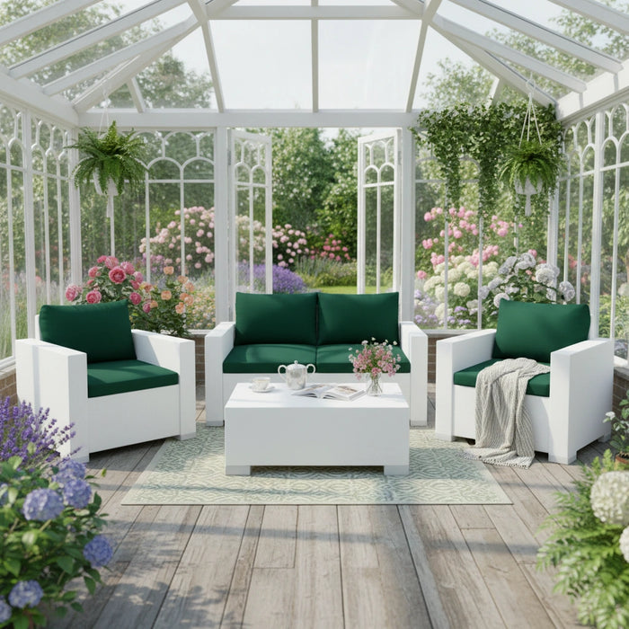 Outdoor Water-Resistant Rattan Furniture Cushions Garden California Sofa Cushion Pads Set