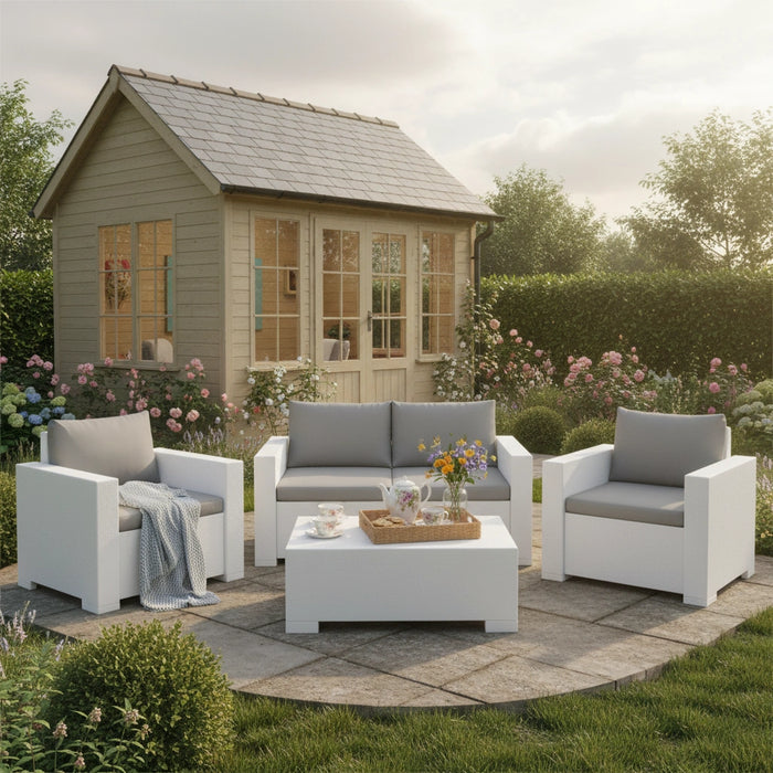 Outdoor Water-Resistant Rattan Furniture Cushions Garden California Sofa Cushion Pads Set