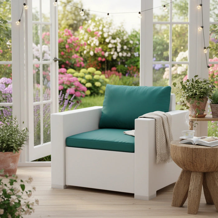 Outdoor Water-Resistant Rattan Furniture Cushions Garden California Sofa Cushion Pads Set