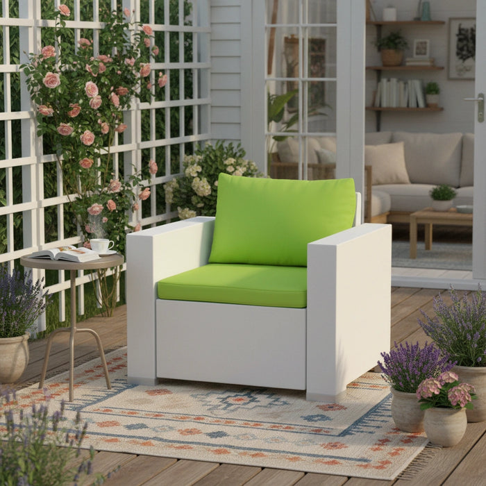 Outdoor Water-Resistant Rattan Furniture Cushions Garden California Sofa Cushion Pads Set
