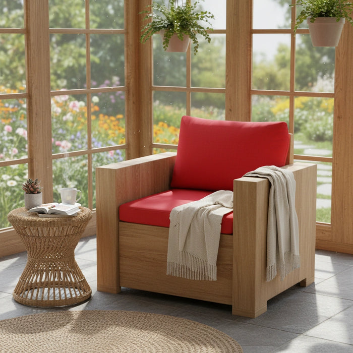 Outdoor Water-Resistant Rattan Furniture Cushions Garden California Sofa Cushion Pads Set