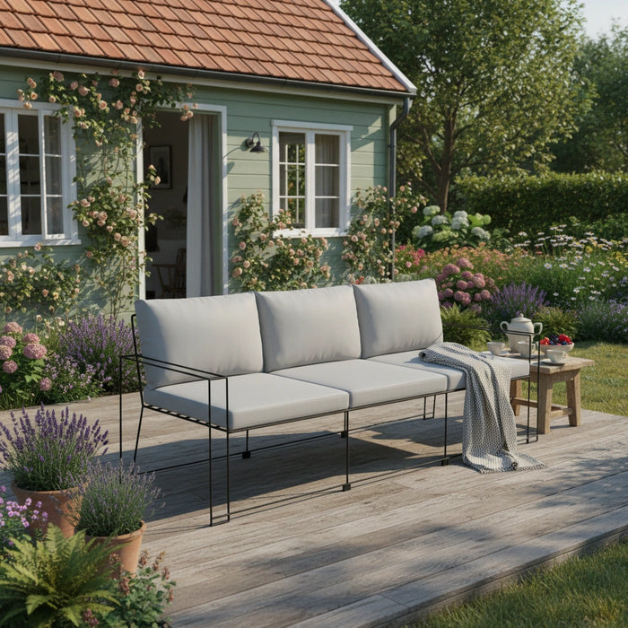 Outdoor Water-Resistant Rattan Furniture Cushions Garden California Sofa Cushion Pads Set