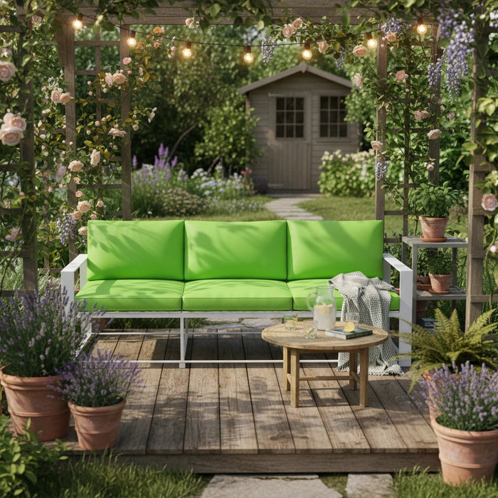 Outdoor Water-Resistant Rattan Furniture Cushions Garden California Sofa Cushion Pads Set