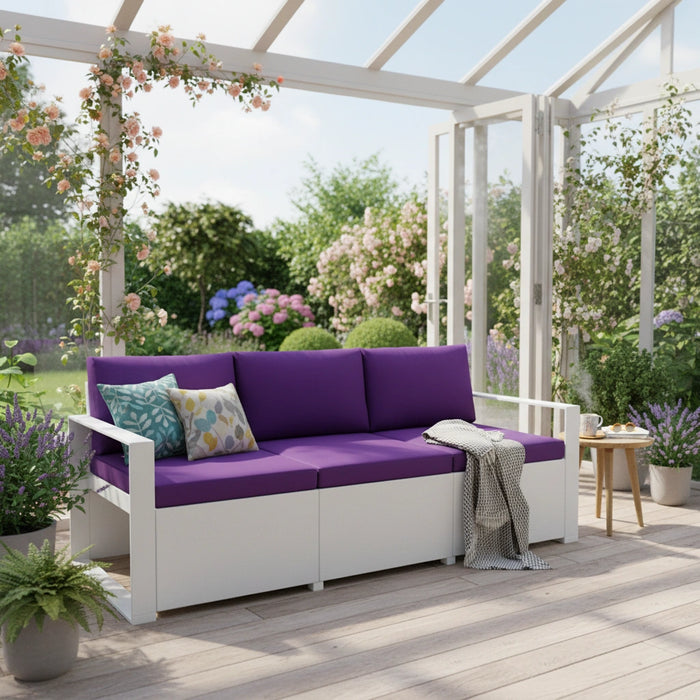 Outdoor Water-Resistant Rattan Furniture Cushions Garden California Sofa Cushion Pads Set