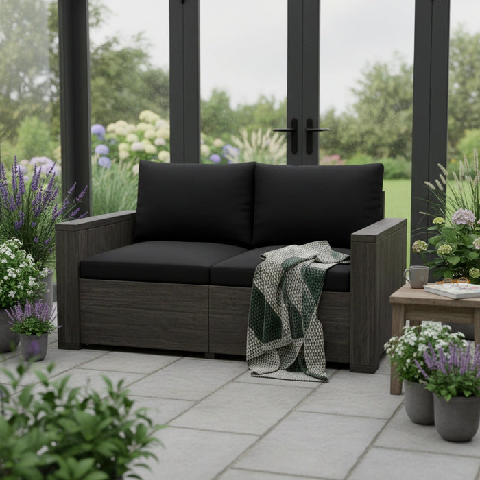 Outdoor Water-Resistant Rattan Furniture Cushions Garden California Sofa Cushion Pads Set