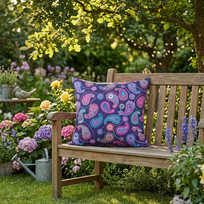 Sultan Print Outdoor Scatter Cushions Garden Decorative Square Pillows Water Resistant