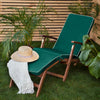 Water Resistant Outdoor Steamer Chair Cushions with Secure Ties Foldable Sun Loungers Cushions