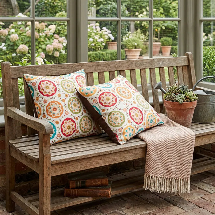Water Resistant Outdoor Scatter Cushions Printed Garden Furniture Pillows