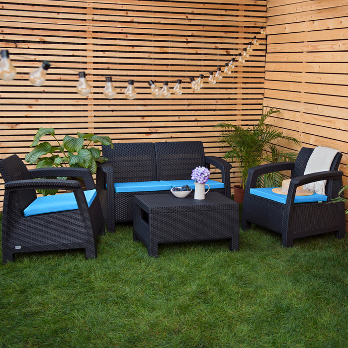 Outdoor Rattan Furniture Seat Pads Water Resistant Keter Corfu Furniture Cushions