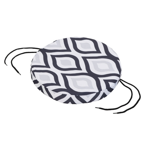 Outdoor Water-Resistant Round Chair Seat Pad with Ties