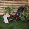 Water-Resistant Outdoor Steamer Chair Cushion Folding Garden Sun Lounger Cushions with Headrest