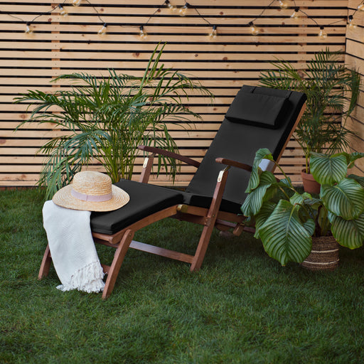 padded recliner garden chair
