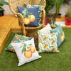 Water-Resistant Outdoor Orange Printed Scatter Cushion | Garden Decorative Pillow