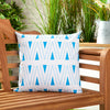 Blue and White Binary Scatter Cushion