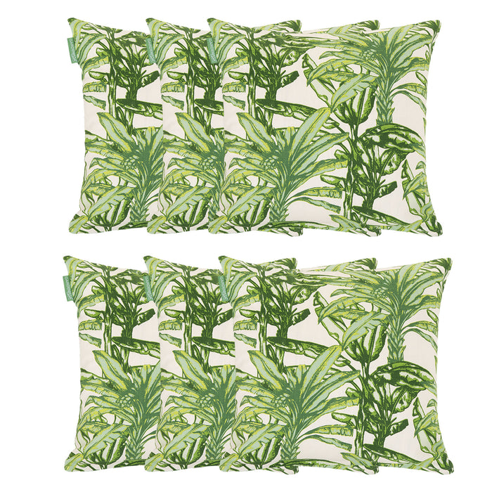 Outdoor Water Resistant Cotton Canvas Printed Scatter Cushions - Fern