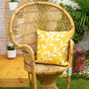 Gold Foliage Print Cushion Cover