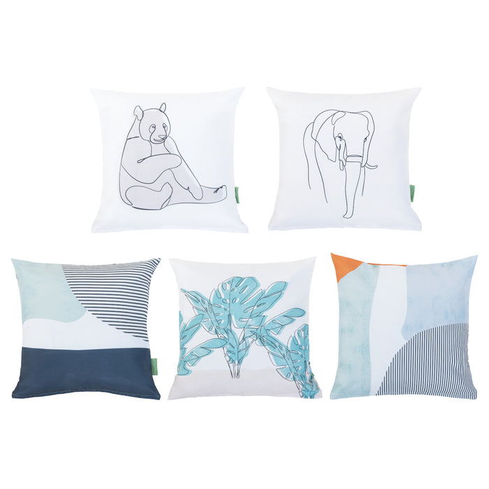 5 Piece Abstract Cushion Cover Set