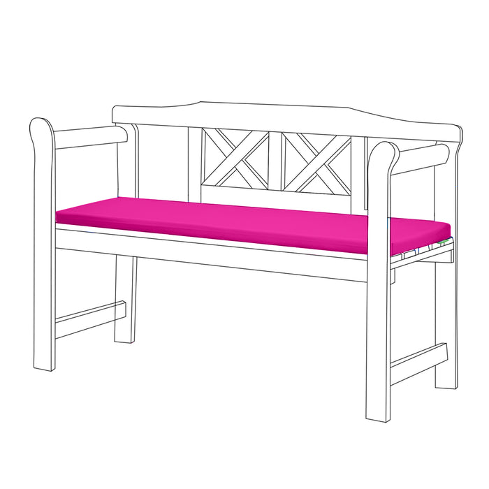 Water-Resistant Garden 2-Seater Bench Seat Pad Durable Outdoor