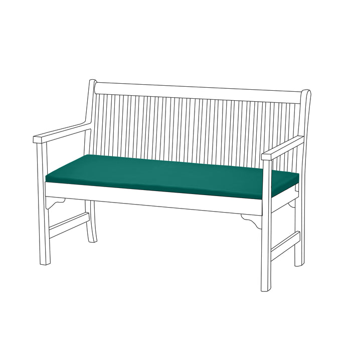 Water-Resistant Garden 2-Seater Bench Seat Pad