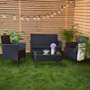 3-Piece Rattan Furniture Seat Cushions Water-Resistant Patio Sofa Pads for Outdoor Use