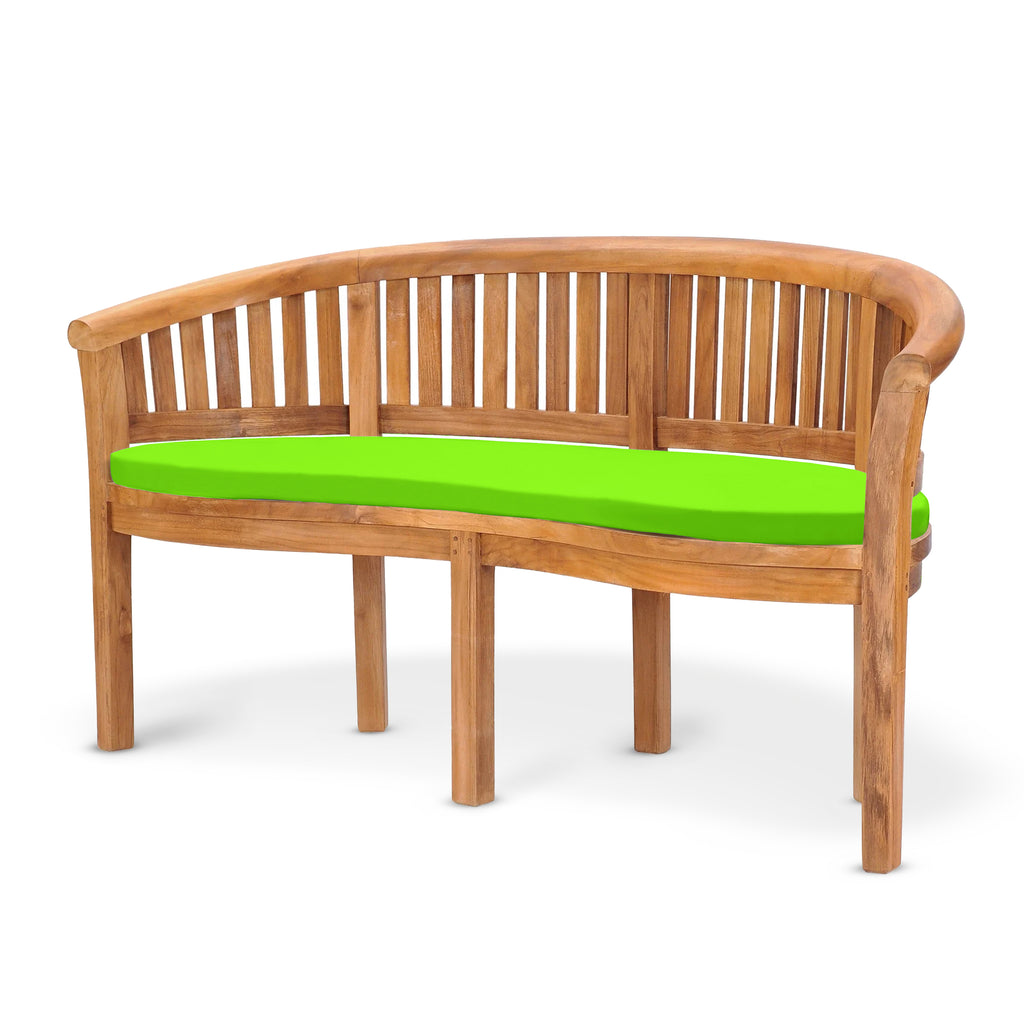 Water Resistant Banana Bench Seat Pad Outdoor Curved Bench Cushions Pad Ties