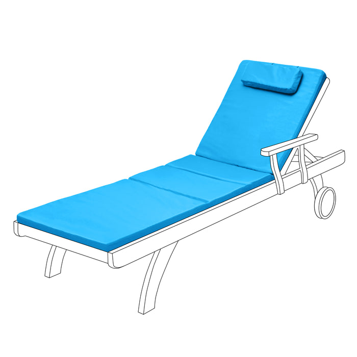 Water-Resistant Sunbed Cushions With Headrest
