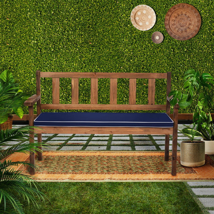 Garden Water-Resistant 2-Seater Bench Seat Pad With Ties