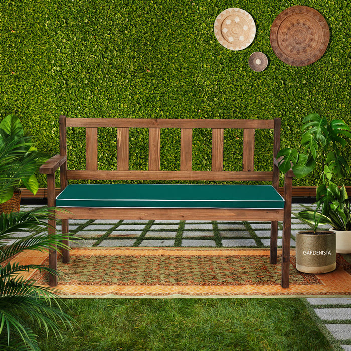 Garden Water-Resistant 2-Seater Bench Seat Pad With Ties
