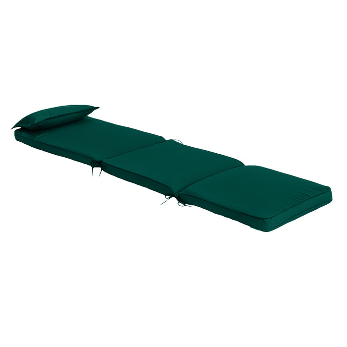 Foldable Lounger Pad with Pillow 175cm x 45cm
