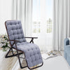 Outdoor Tufted Recliner Chair Cushion Water Resistant Deck Chair Seat Pads with Ties