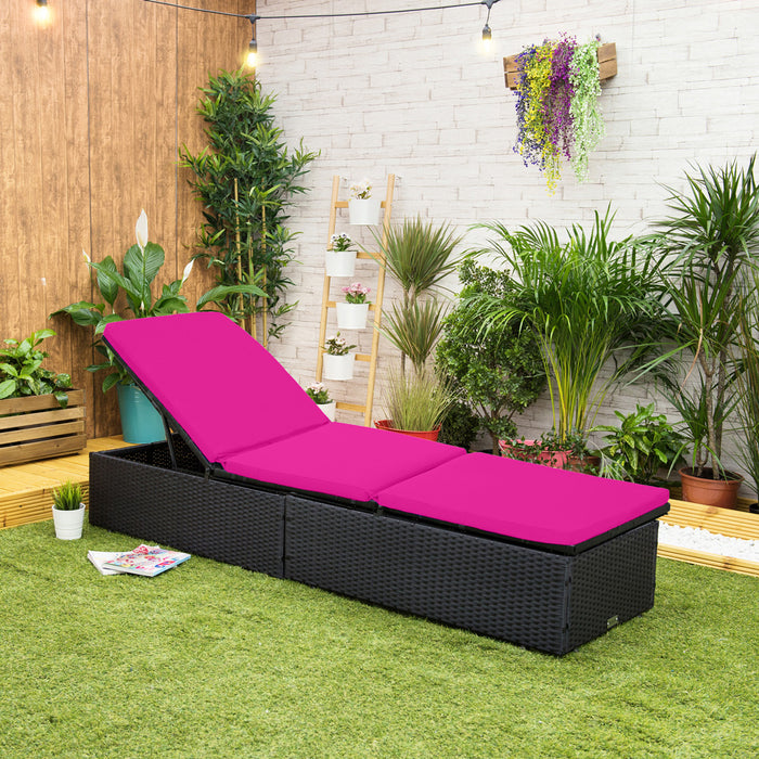 Water-Resistant Rattan Sun Lounger Cushions