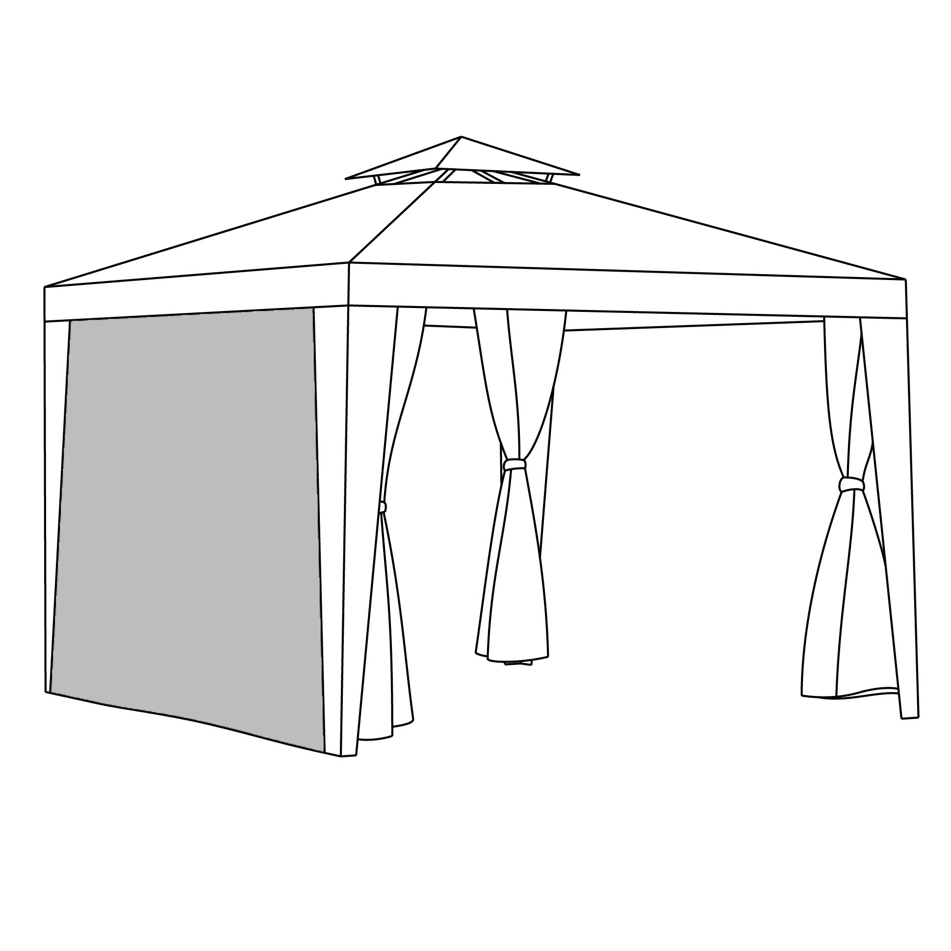 Replacement Gazebo Curtain — GardenistaUK Store
