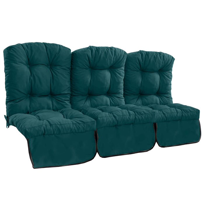 Tufted 2 and 3 Seater Swing Highback Seat Pads with Ties