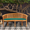 Water-Resistant Banana Bench Seat Pad with Ties Outdoor Curved Bench Cushions