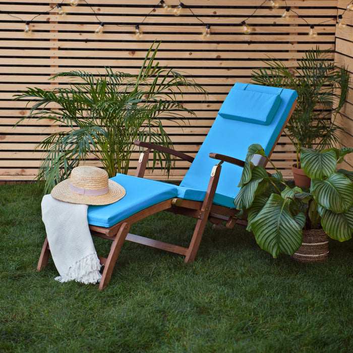 Water-Resistant Sun Lounger Cushions With Headrest