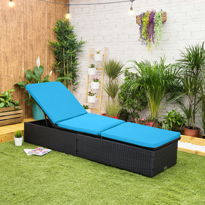 Water-Resistant Rattan Sun Lounger Cushions