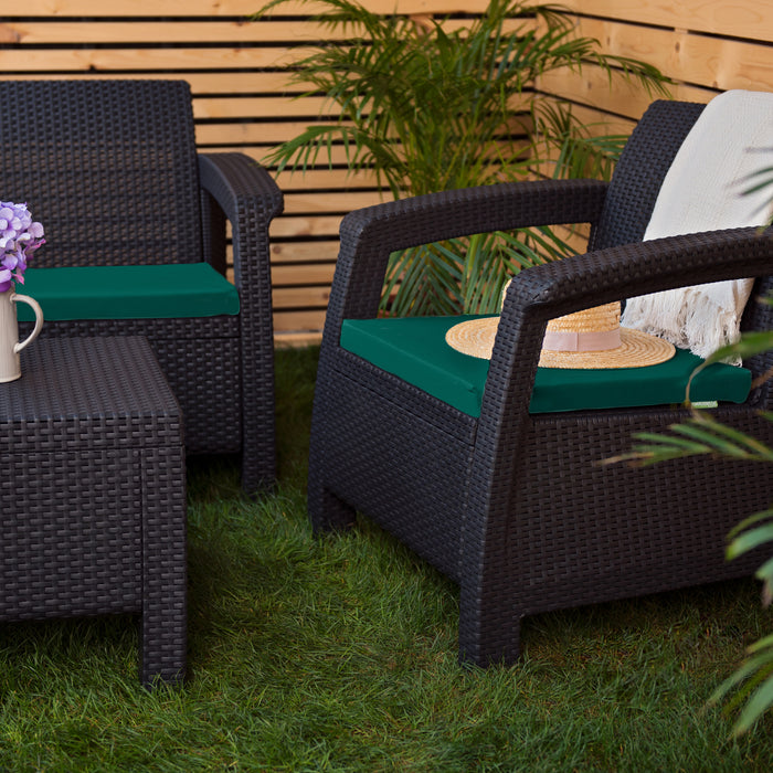 Outdoor 4-Piece Rattan Furniture Seat Pads